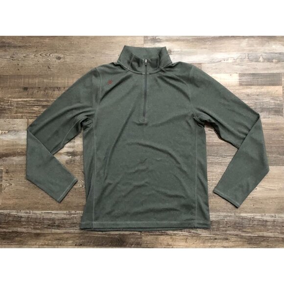 Rhone Mens Medium Gray 1/4 Zip Lightweight Long Sleeve Performance Pullover - Picture 1 of 5